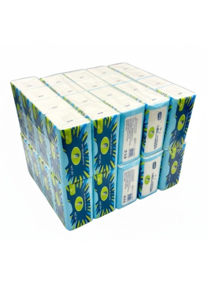 مناديل حنين السميكة والناعمة للوجه - عبوة من 40 علبة، 4 طبقات، 600 منديل لكل علبة، بإجمالي 24000 منديل - Image 1